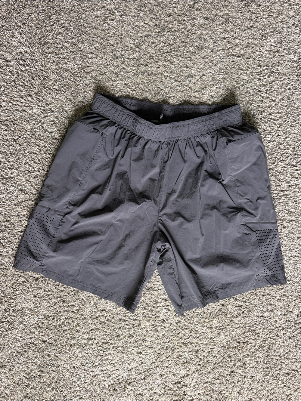 Men's Athletic Performance Shorts — Charcoal Gray